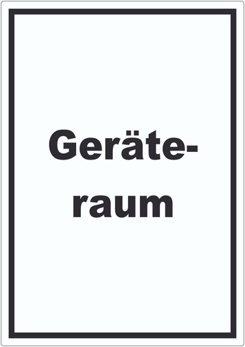Geräteraum aufkleber mit text - aufkleber,