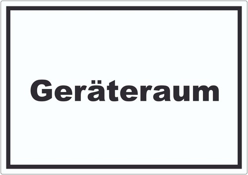 Geräteraum aufkleber mit text - geräteraum,