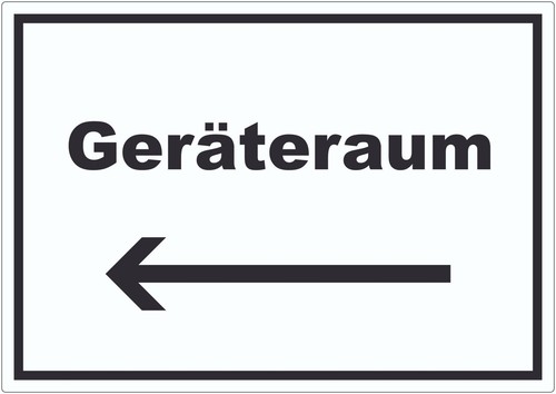 Geräteraum aufkleber mit text - geräteraum,